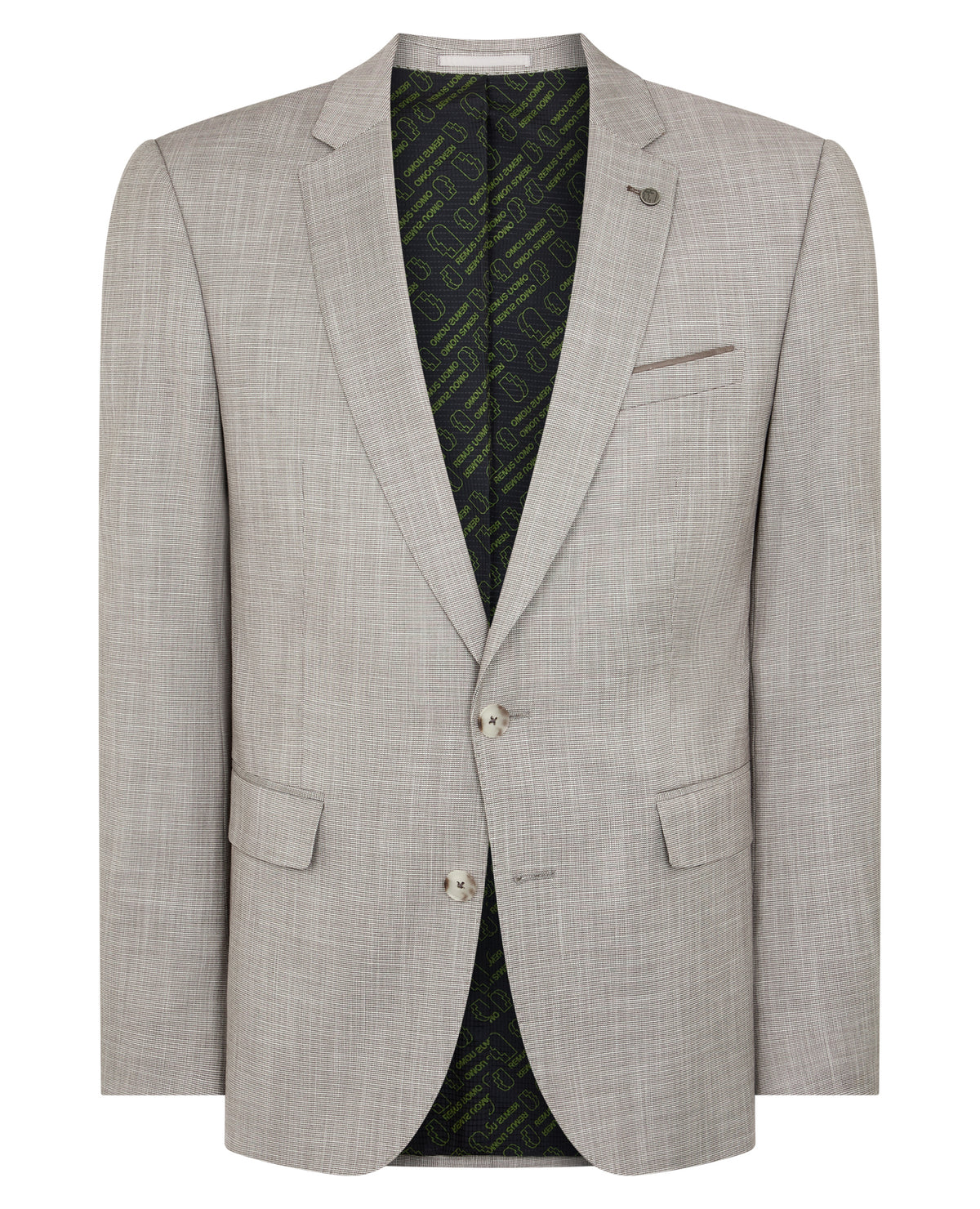 Man wearing a stone jacket