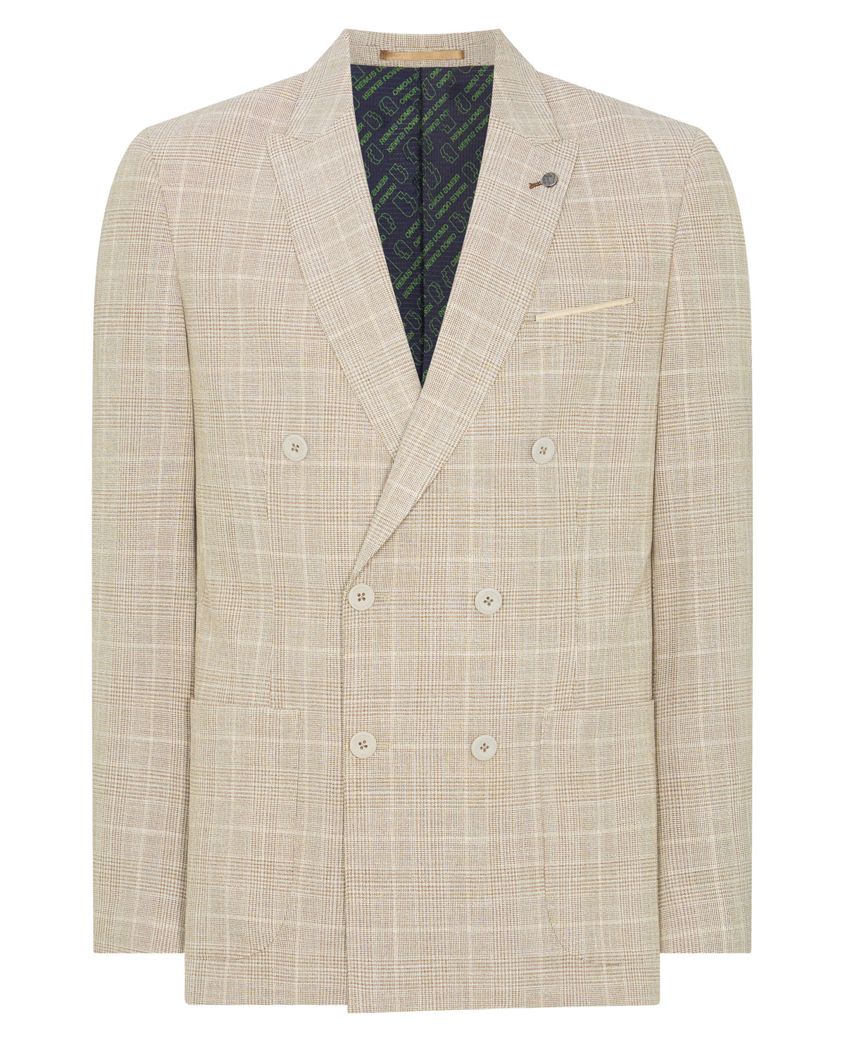 Man wearing a stone jacket