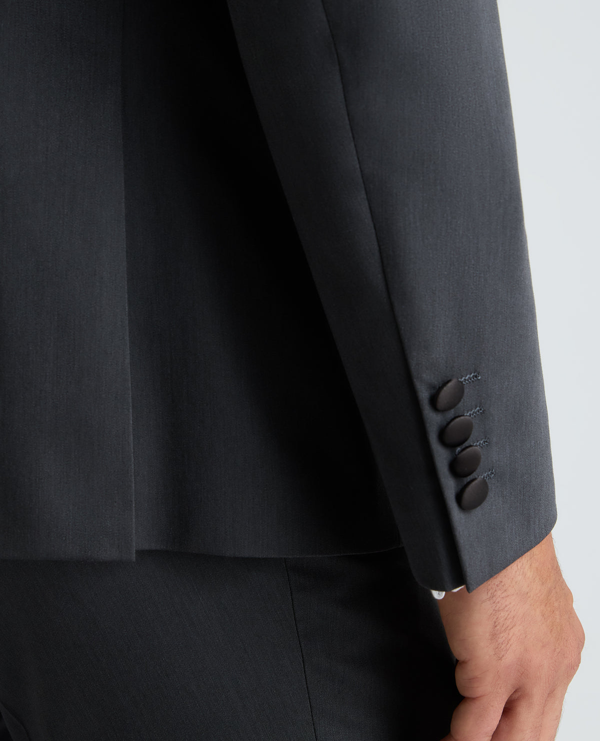 Dark Grey Tapered Fit Stretch Dinner Jacket