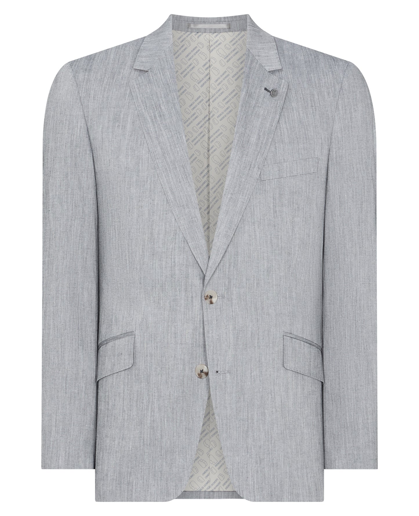 Tapered Fit Linen-Blend Stretch Suit