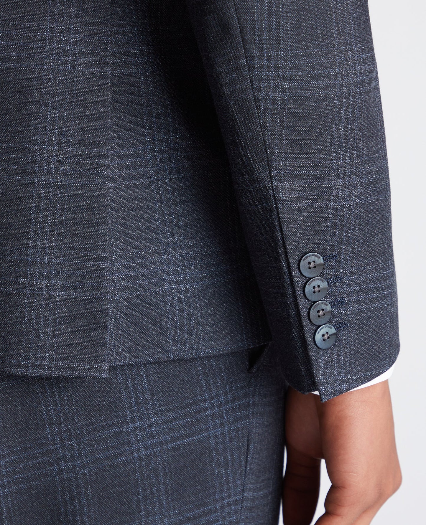 X-Slim Fit Checked Stretch 3 Piece Suit
