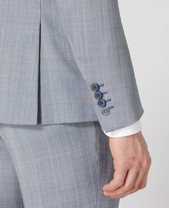 Man wearing a blue X-Slim Fit Wool-Rich Mix and Match Suit