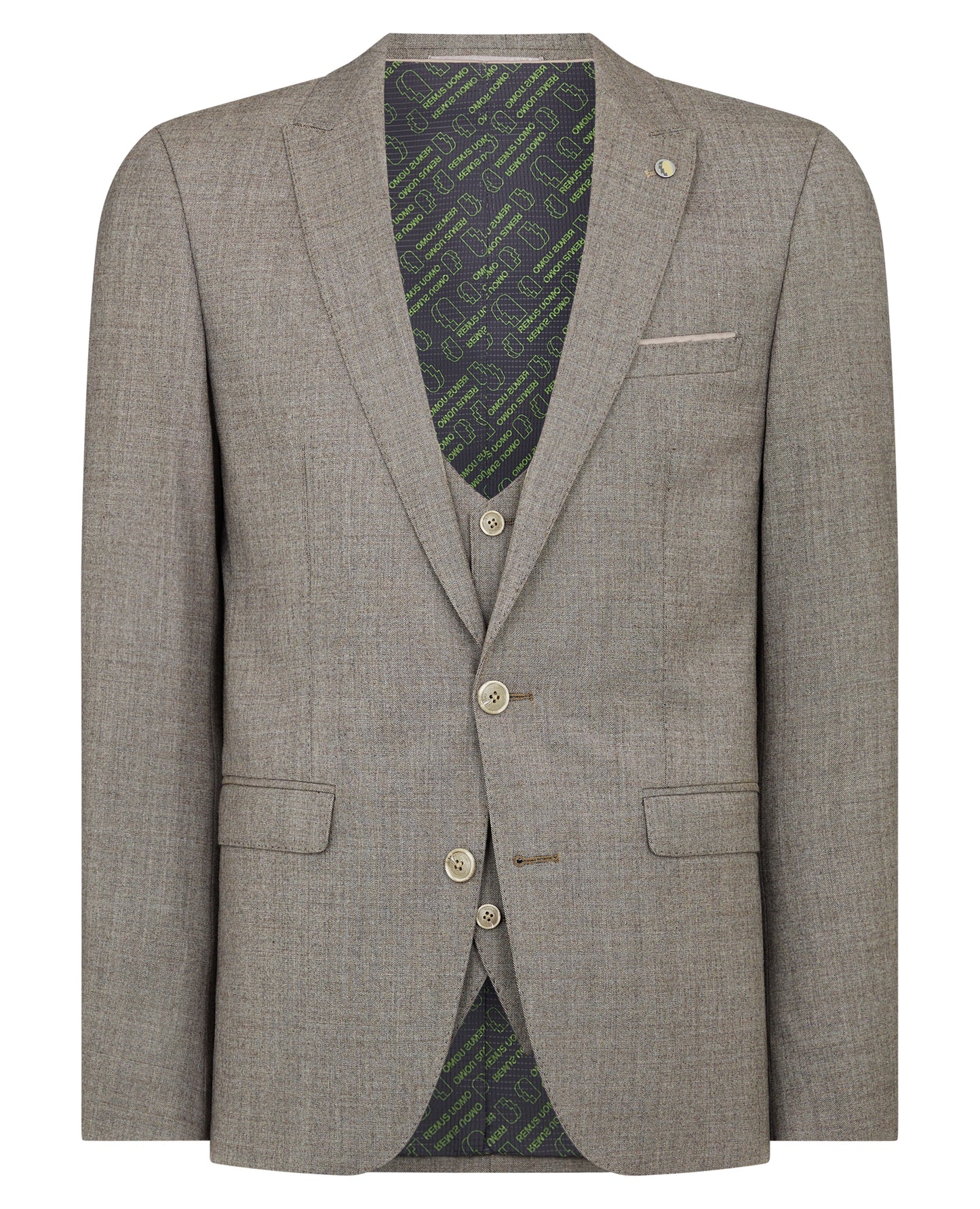 Man wearing a brown X-Slim Fit Wool Blend Mix And Match Suit