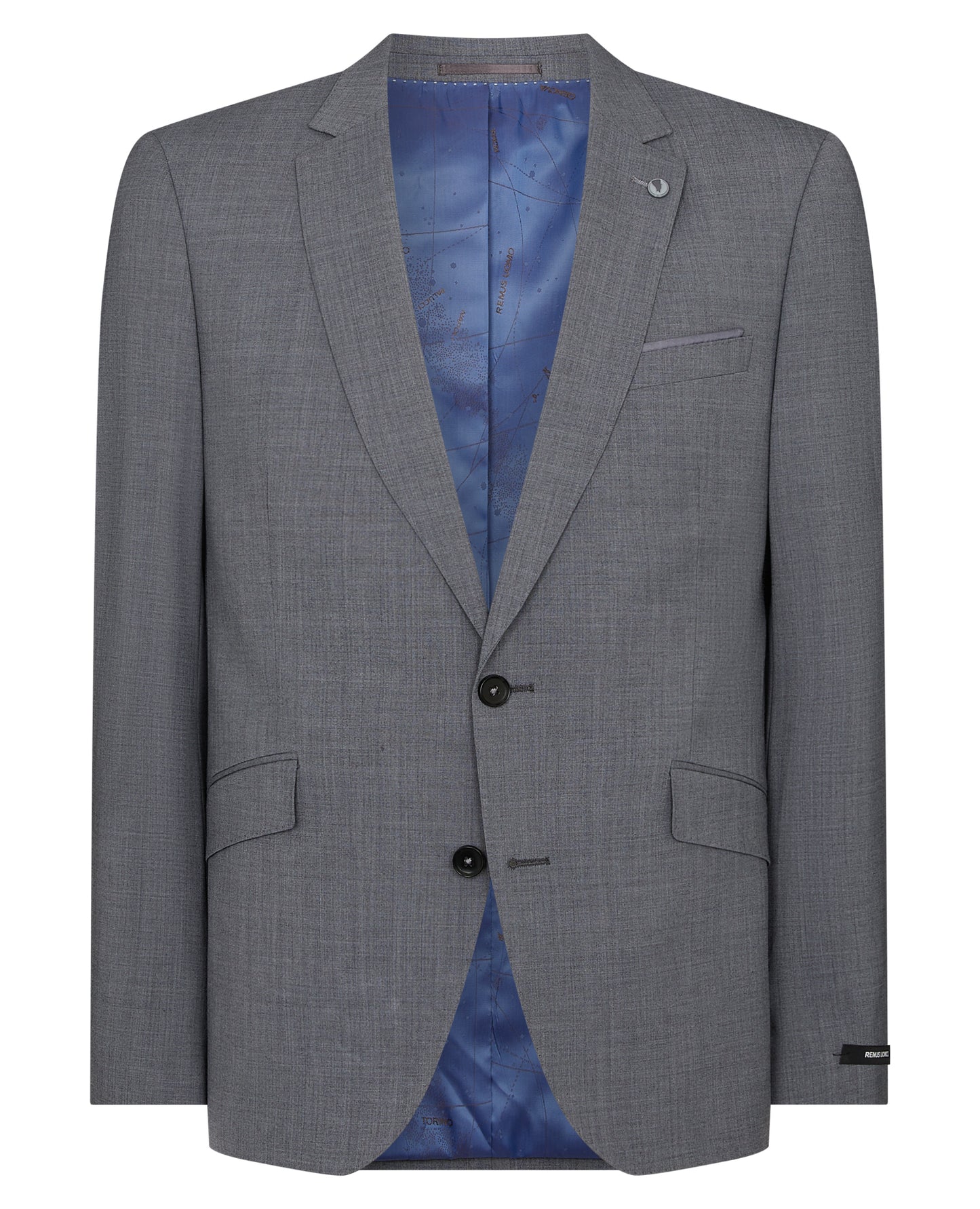 Man wearing a grey Tapered Fit Wool-Rich Stretch Mix and Match