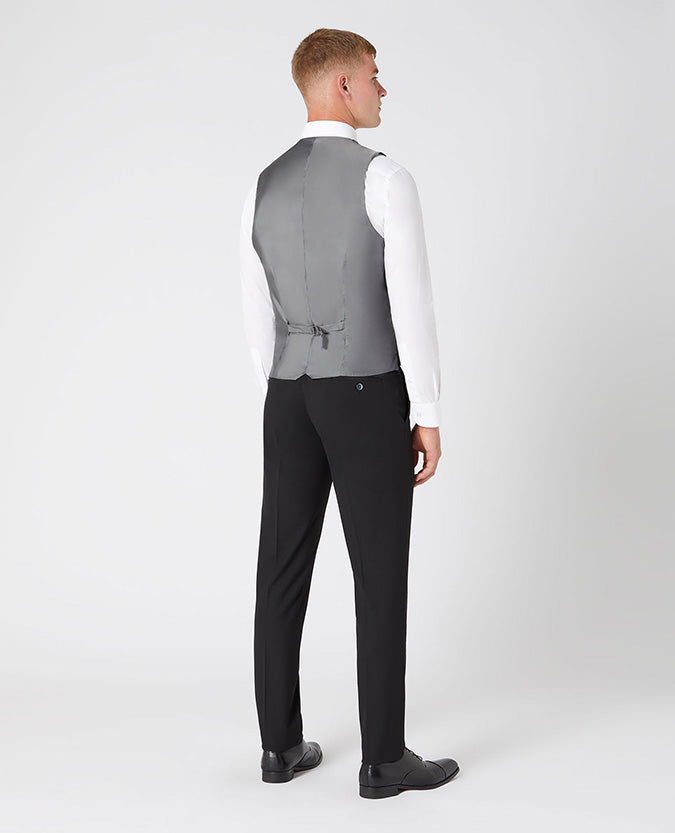 Man wearing a black X-Slim Fit Stretch Waistcoat