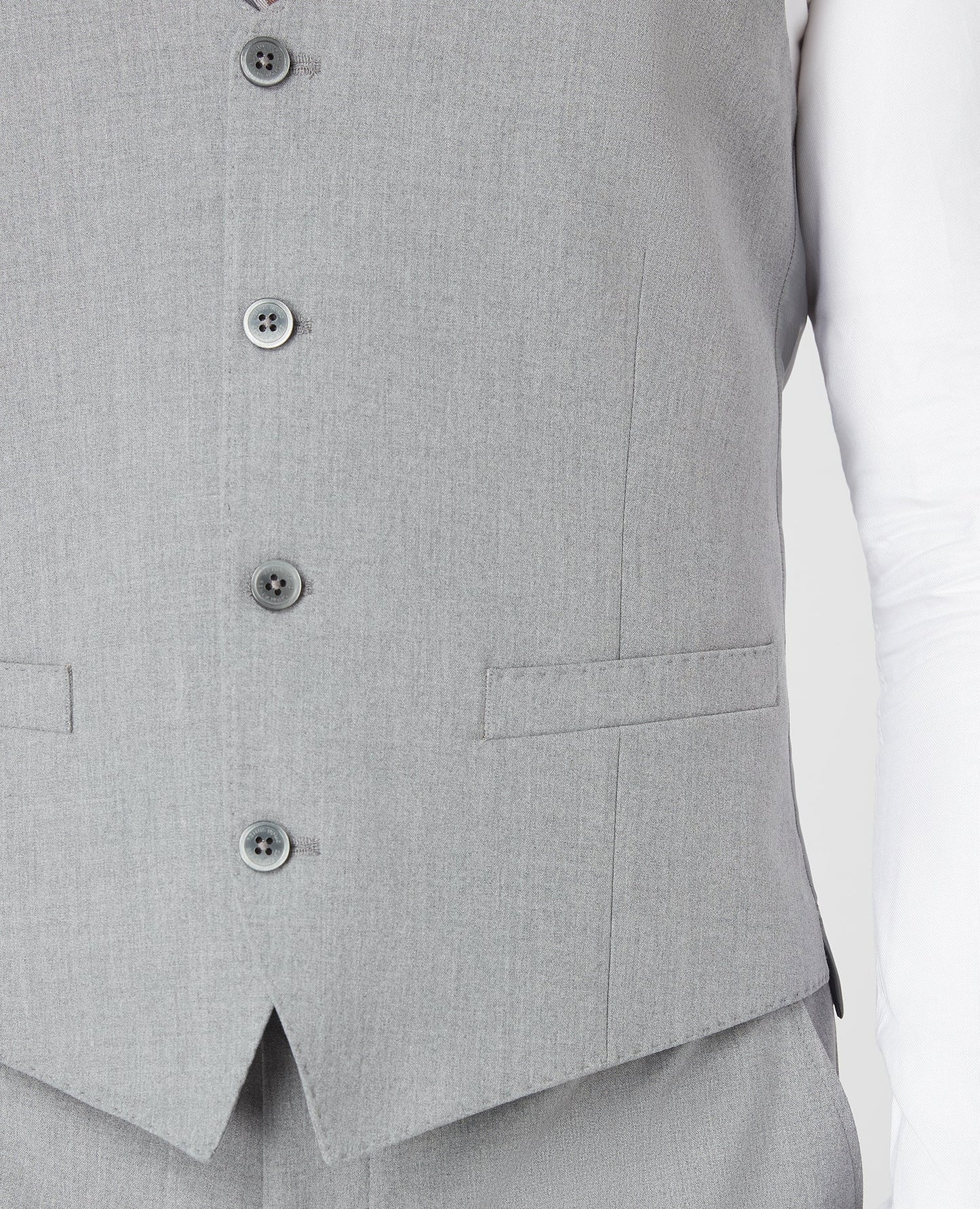 Man wearing a grey X-Slim Fit Stretch Waistcoat
