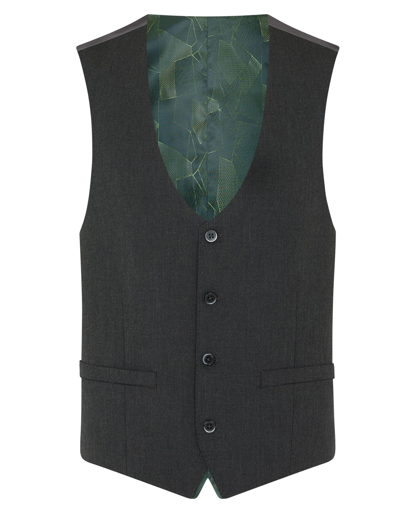 Man wearing a grey X-Slim Fit Stretch Waistcoat