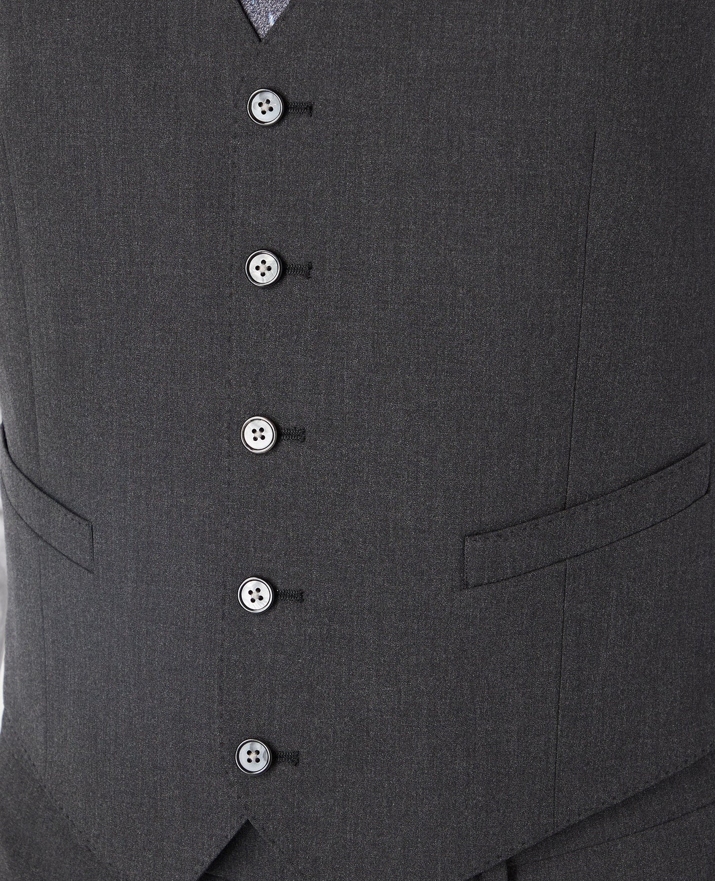 Man wearing a grey Tapered Fit Polyviscose Stretch Waistcoat