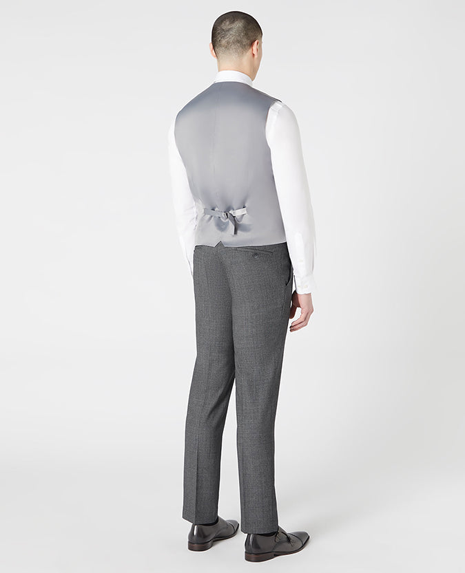 Man wearing a grey Mix And Match Suit Waistcoat