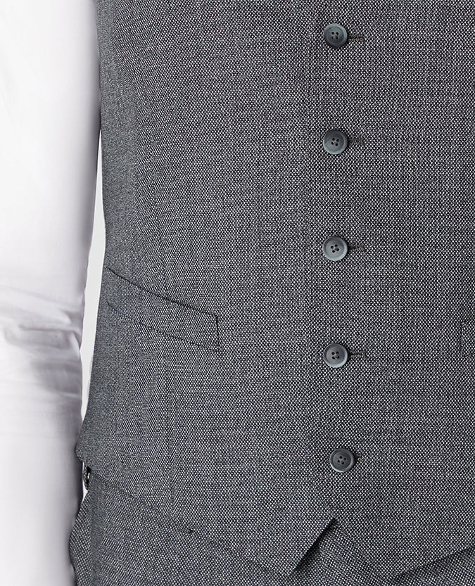 Man wearing a grey Mix And Match Suit Waistcoat