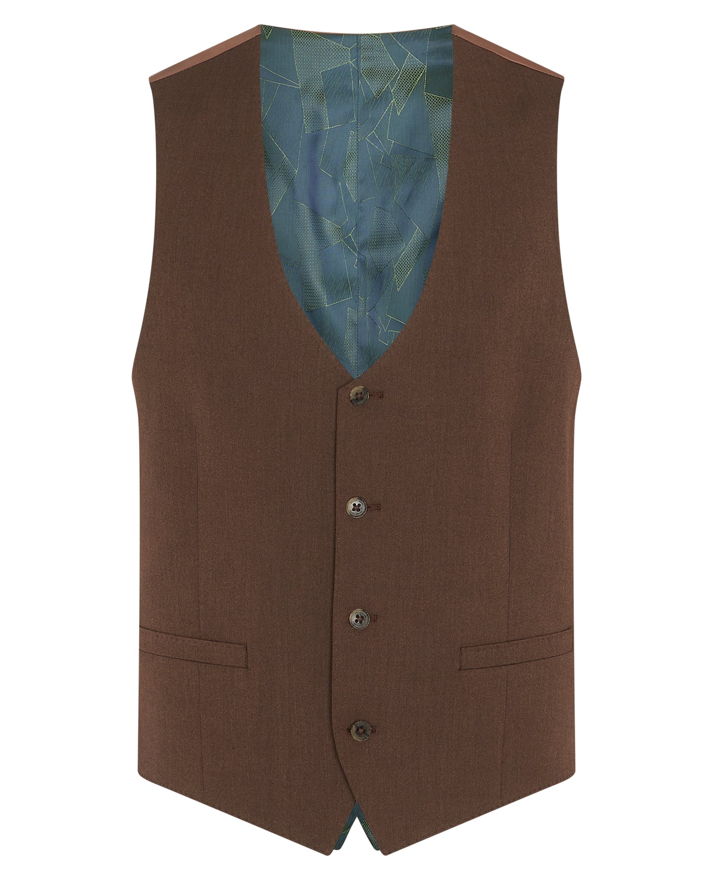 Man wearing a grey Slim Fit Stretch Waistcoat