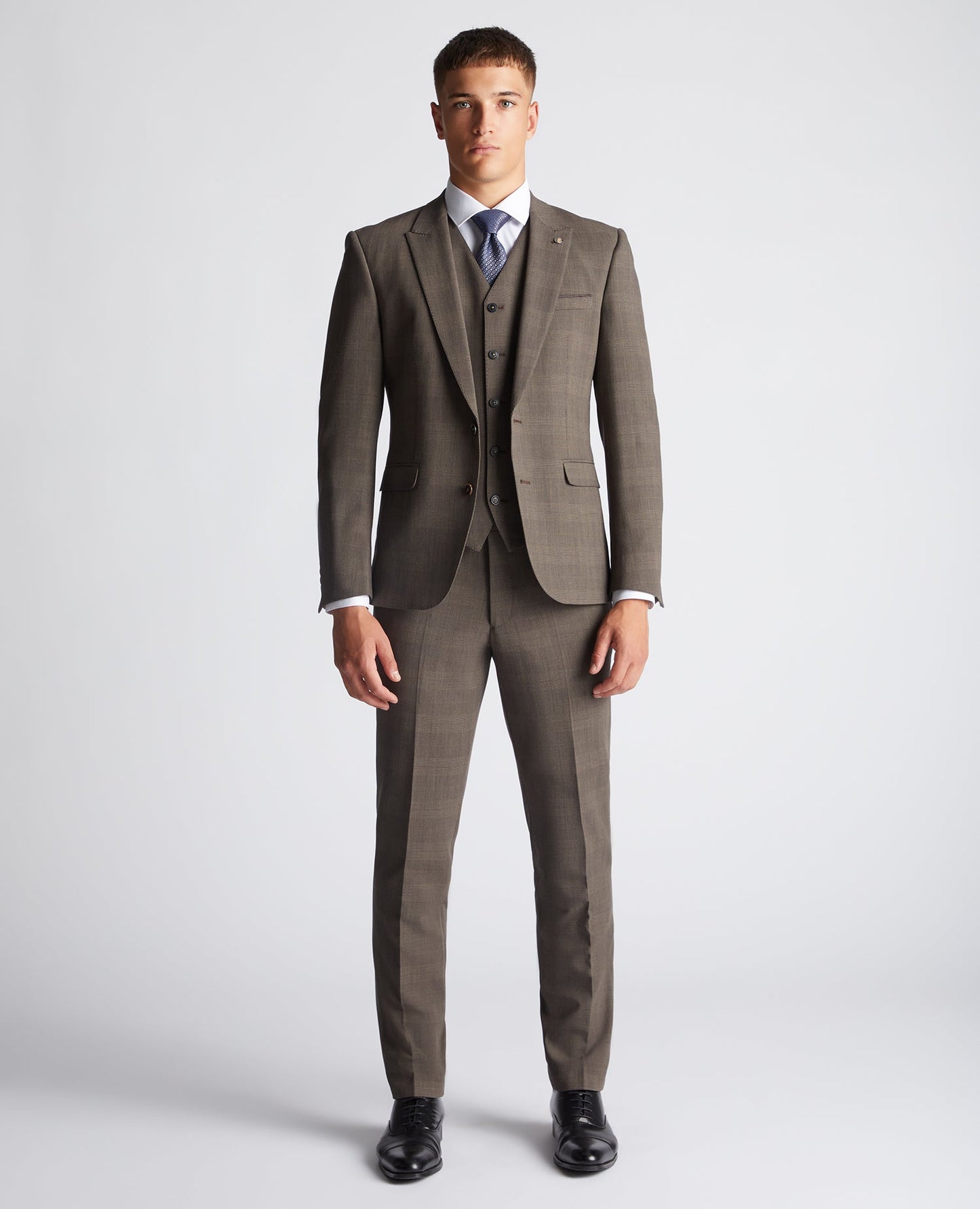 X-Slim Fit Checked Stretch Waistcoat