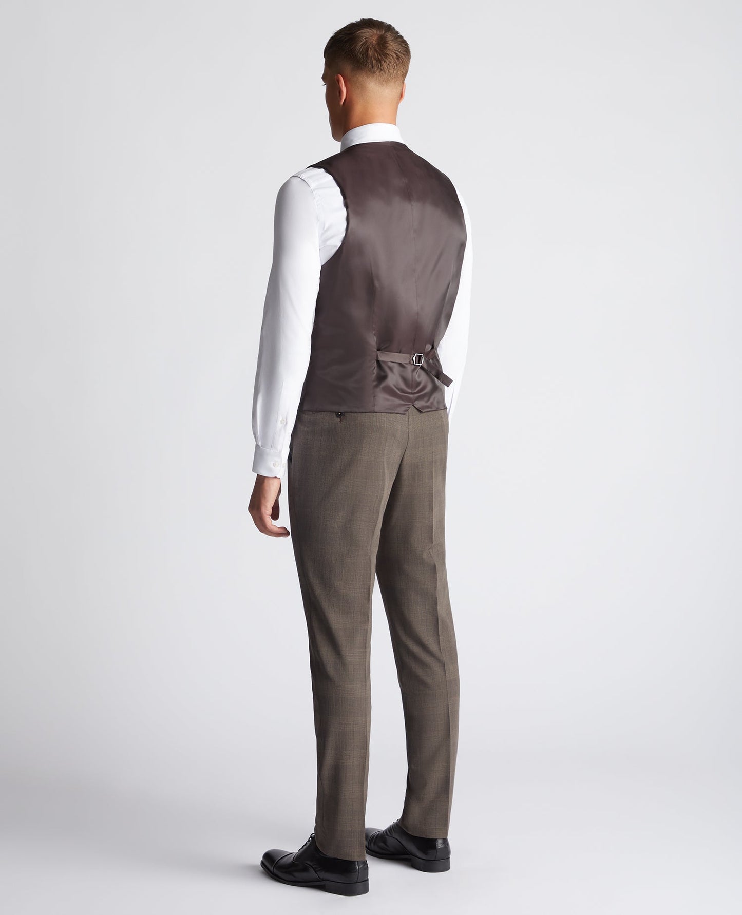 X-Slim Fit Checked Stretch Waistcoat