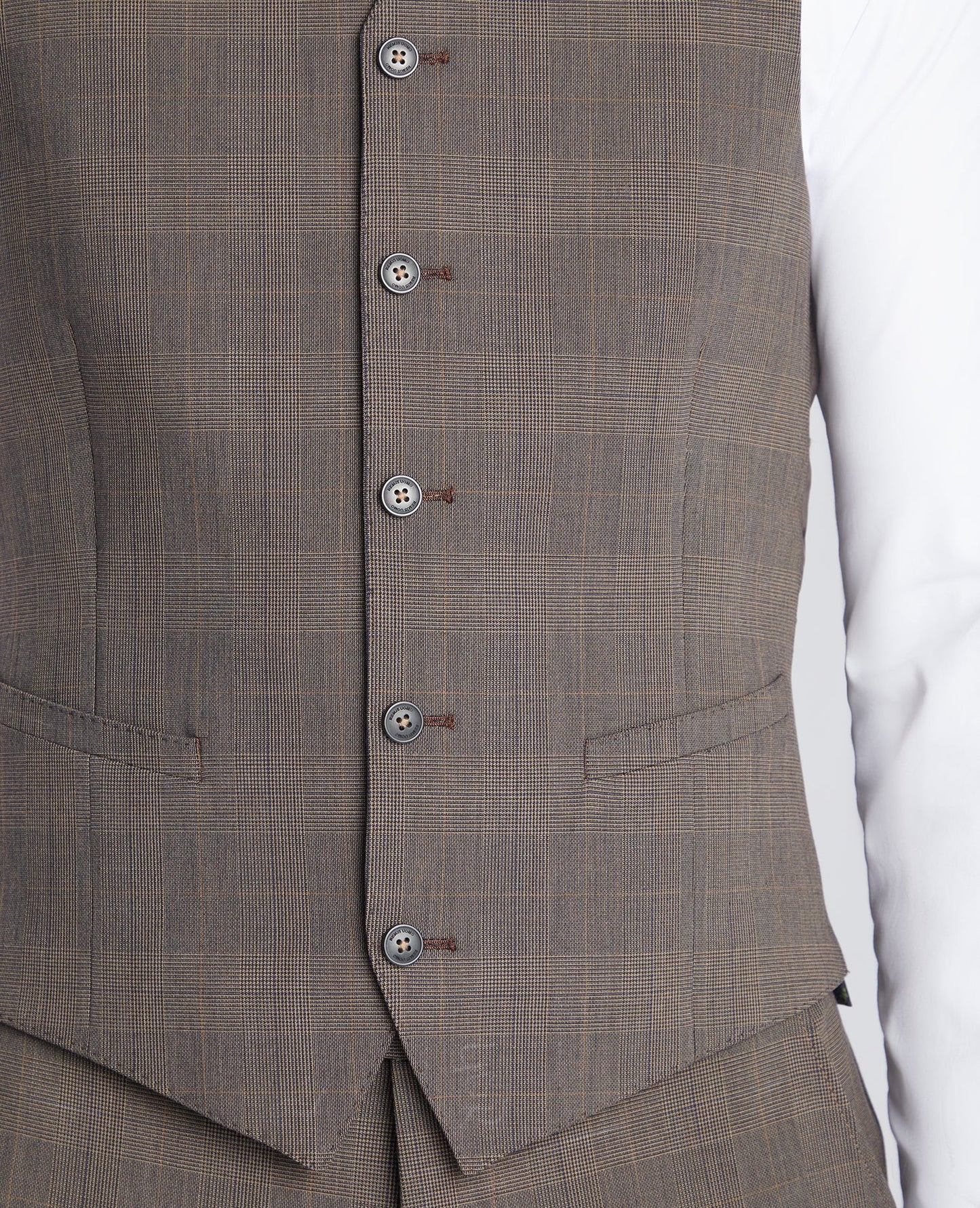 X-Slim Fit Checked Stretch Waistcoat