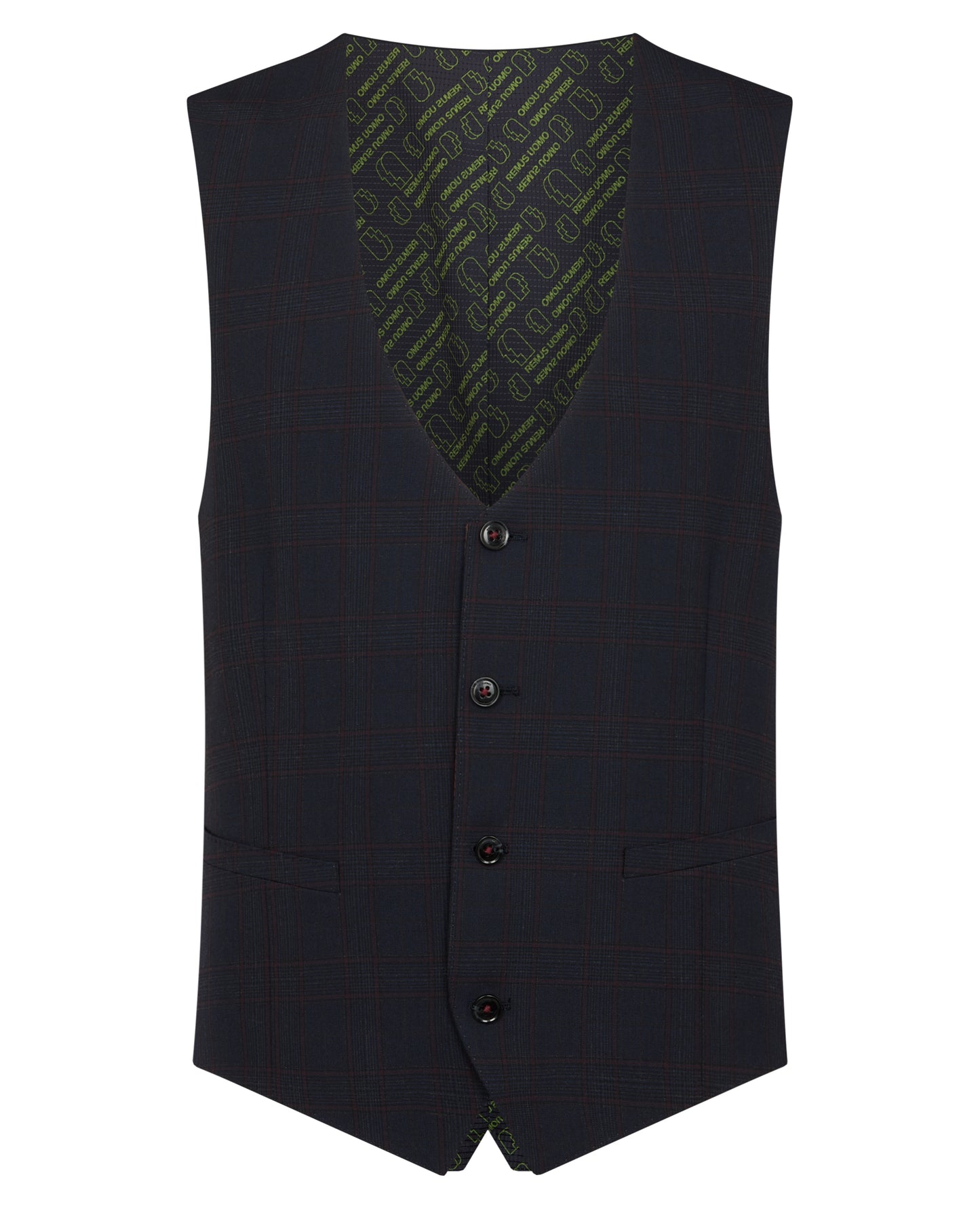 Slim FIt checked Stretch Waistcoat