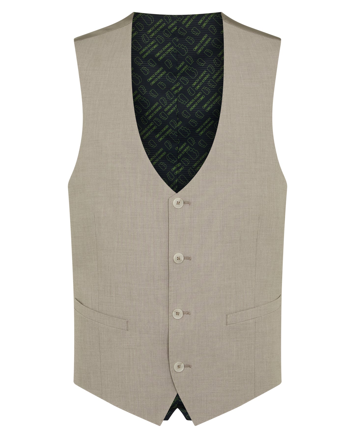 Man wearing a stone suit