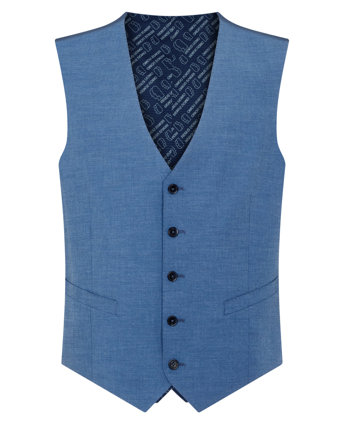 Man wearing a blue suit