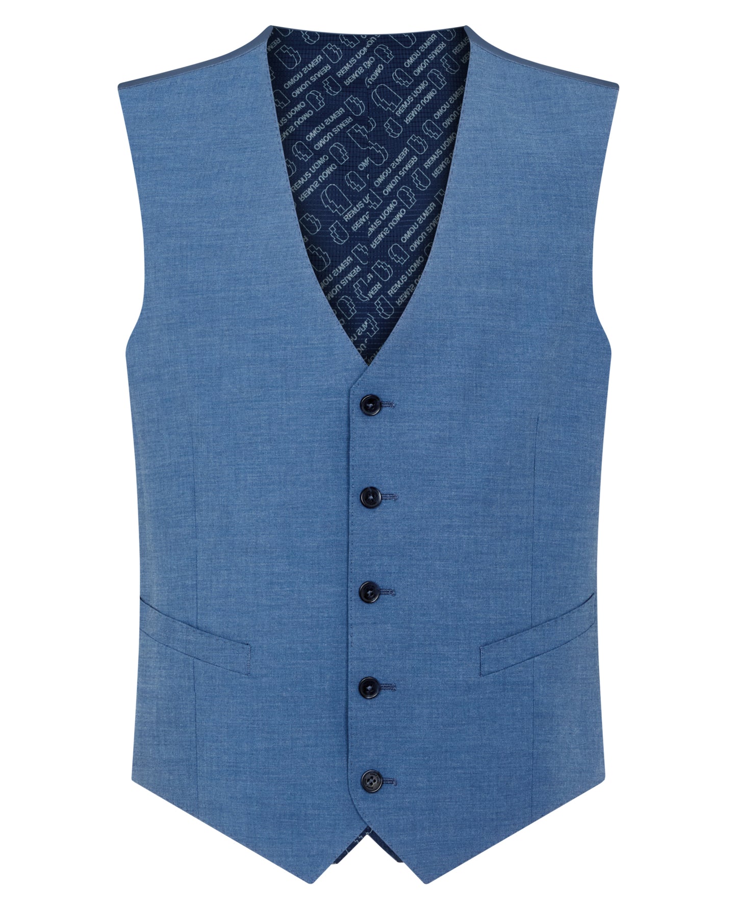 Man wearing a blue suit