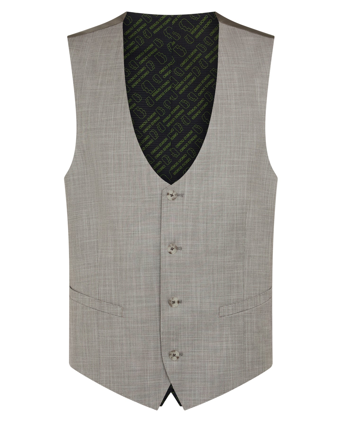 Man wearing a stone suit
