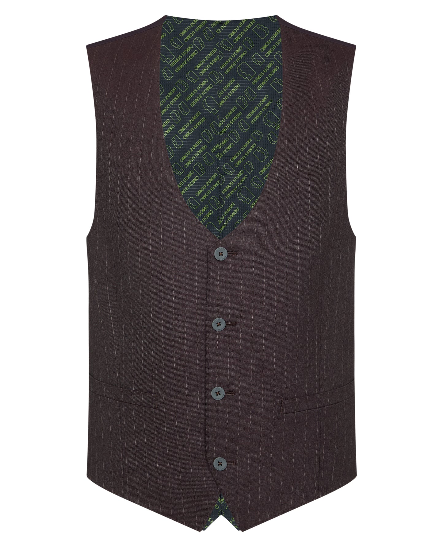 Man wearing a red Slim Fit Stripe Stretch