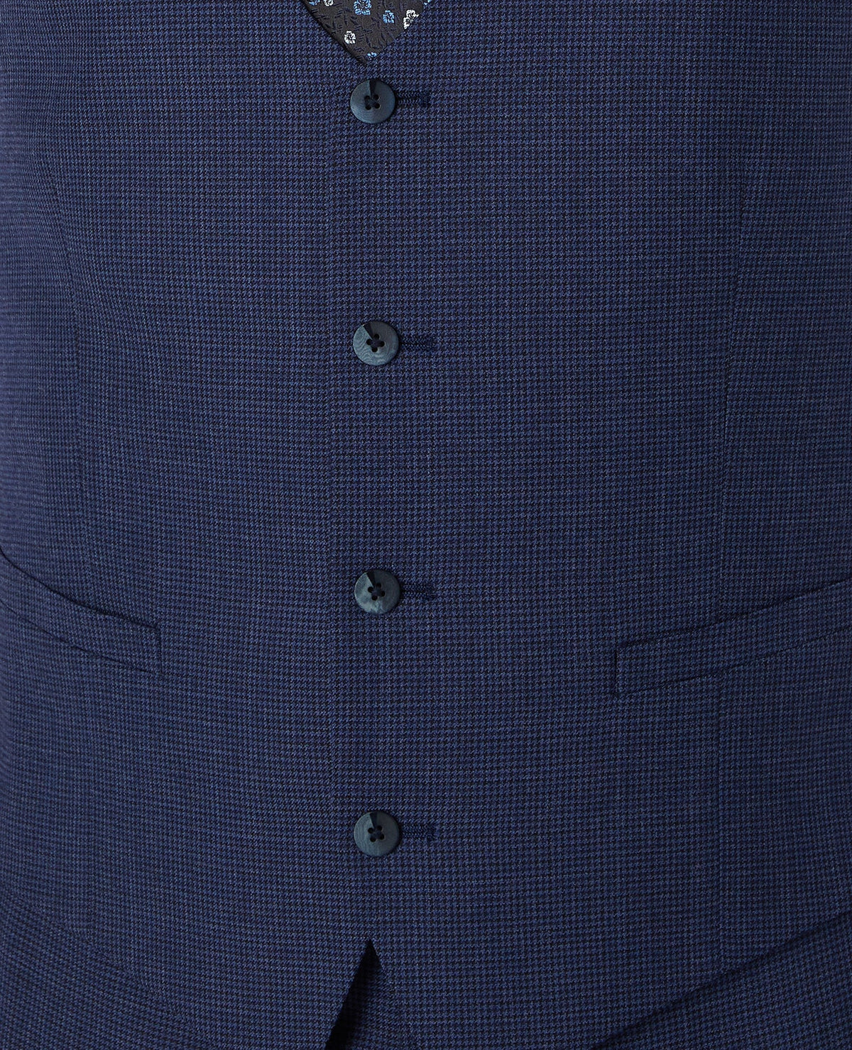 Man wearing a blue Mix and Match Suit Waistcoat