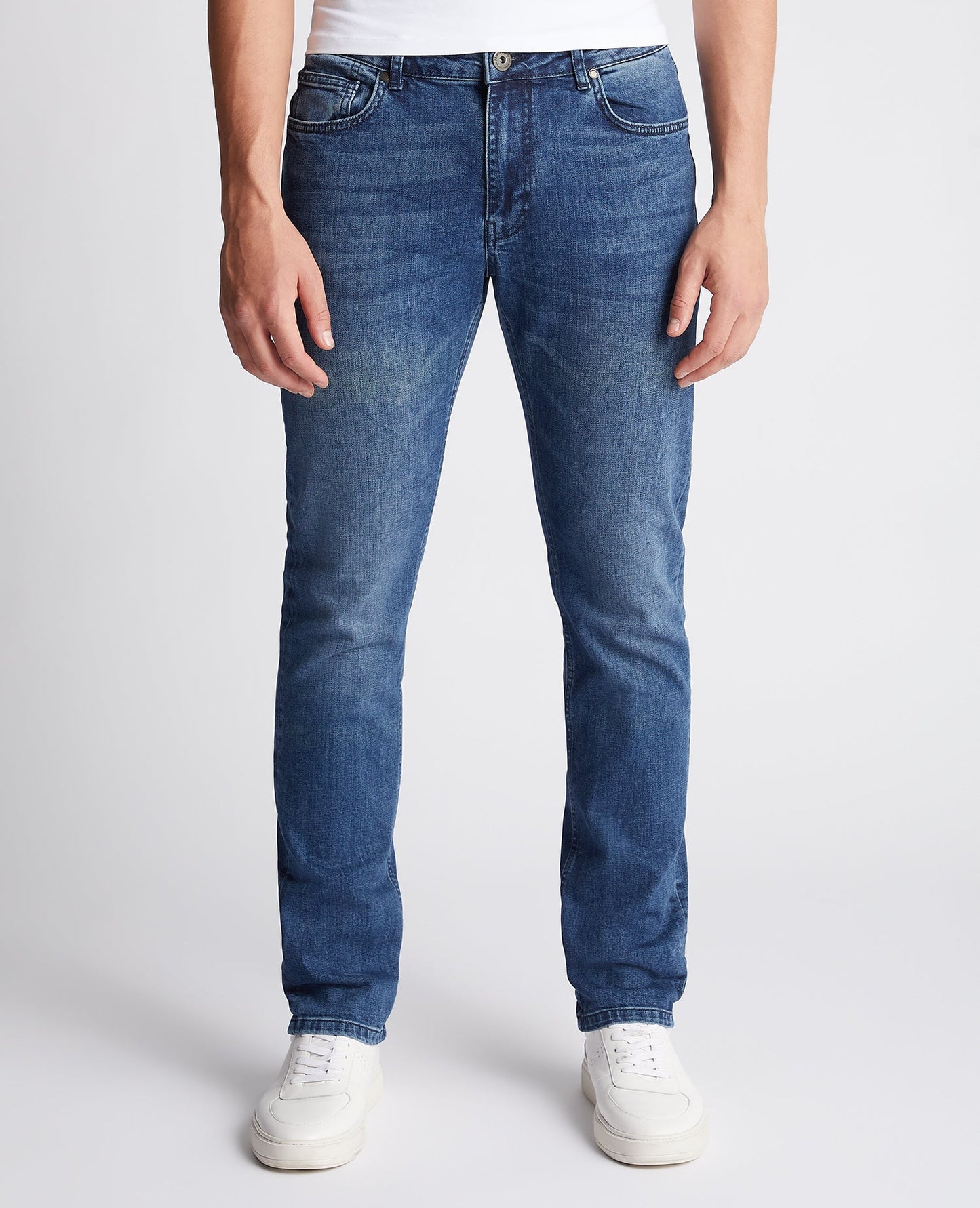 Slim Leg Cotton-Stretch Jeans