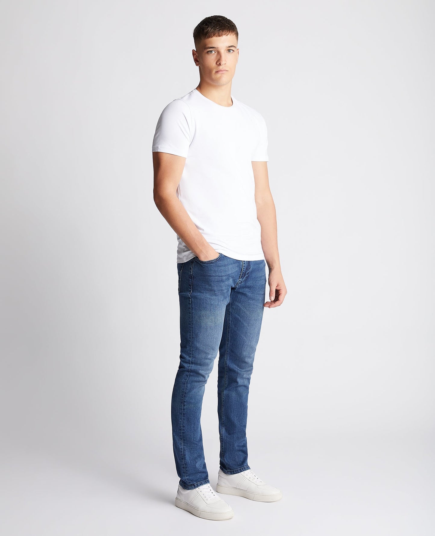 Slim Leg Cotton-Stretch Jeans