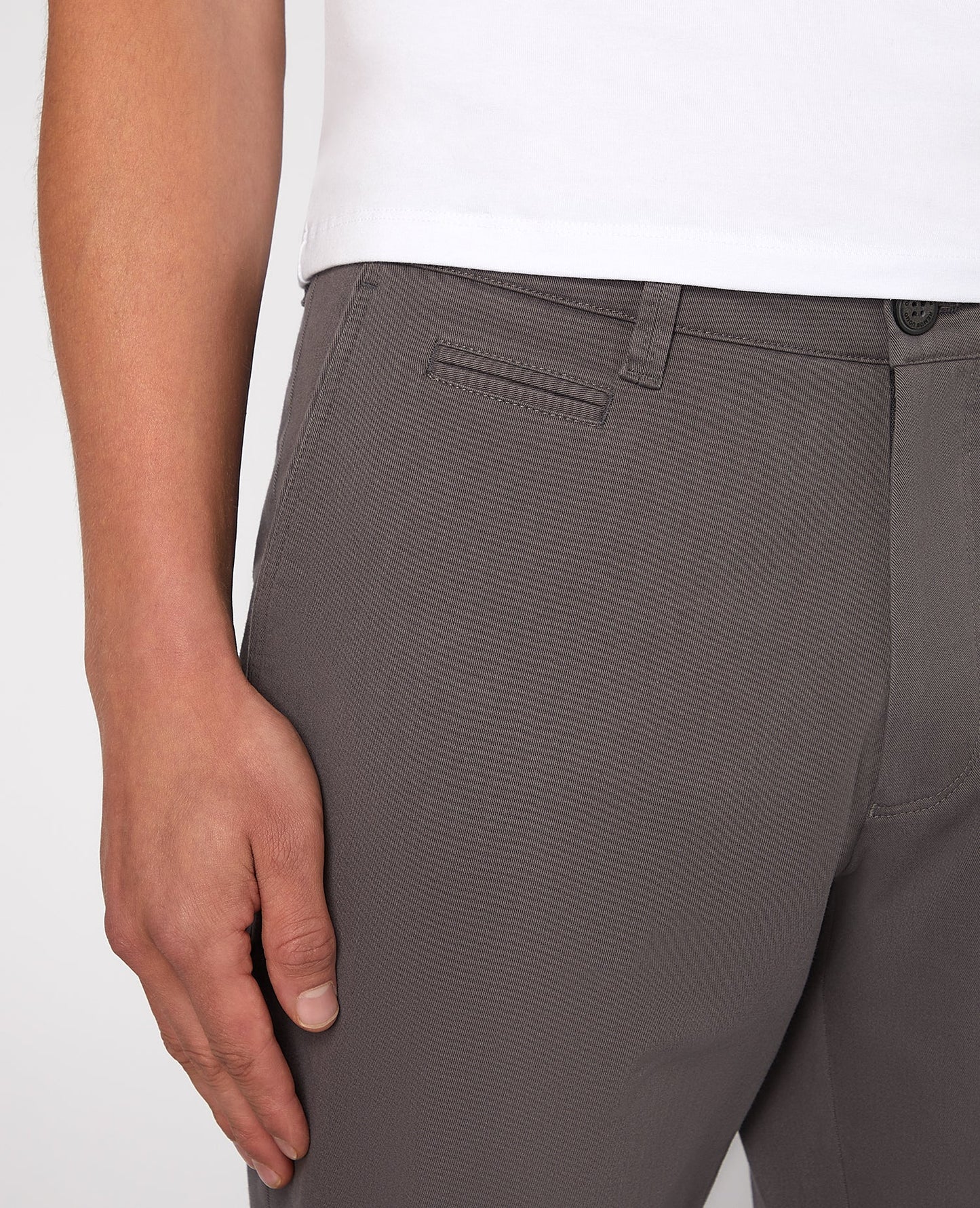 Man wearing a grey X-Slim Leg Cotton-Stretch Chino