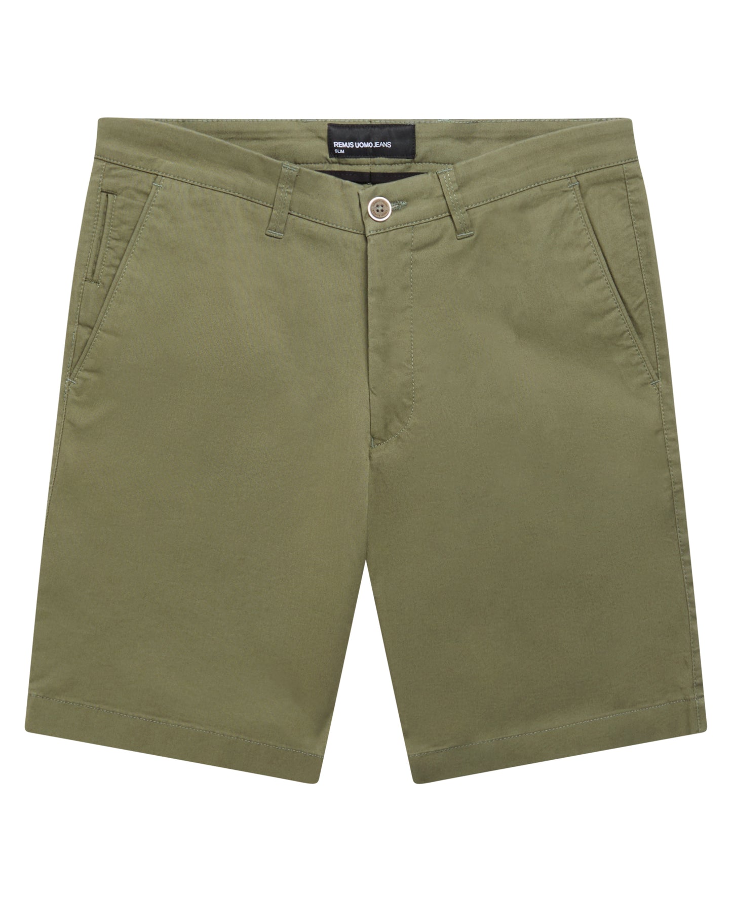 Slim Leg Cotton-Stretch Chino Short