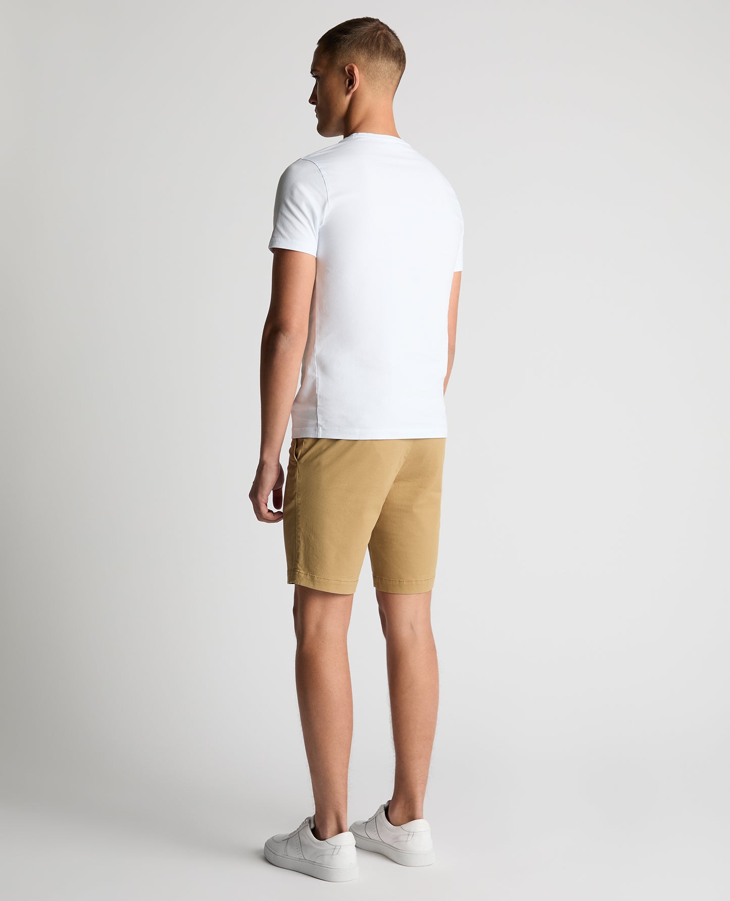 Slim Leg Cotton-Stretch Chino Short