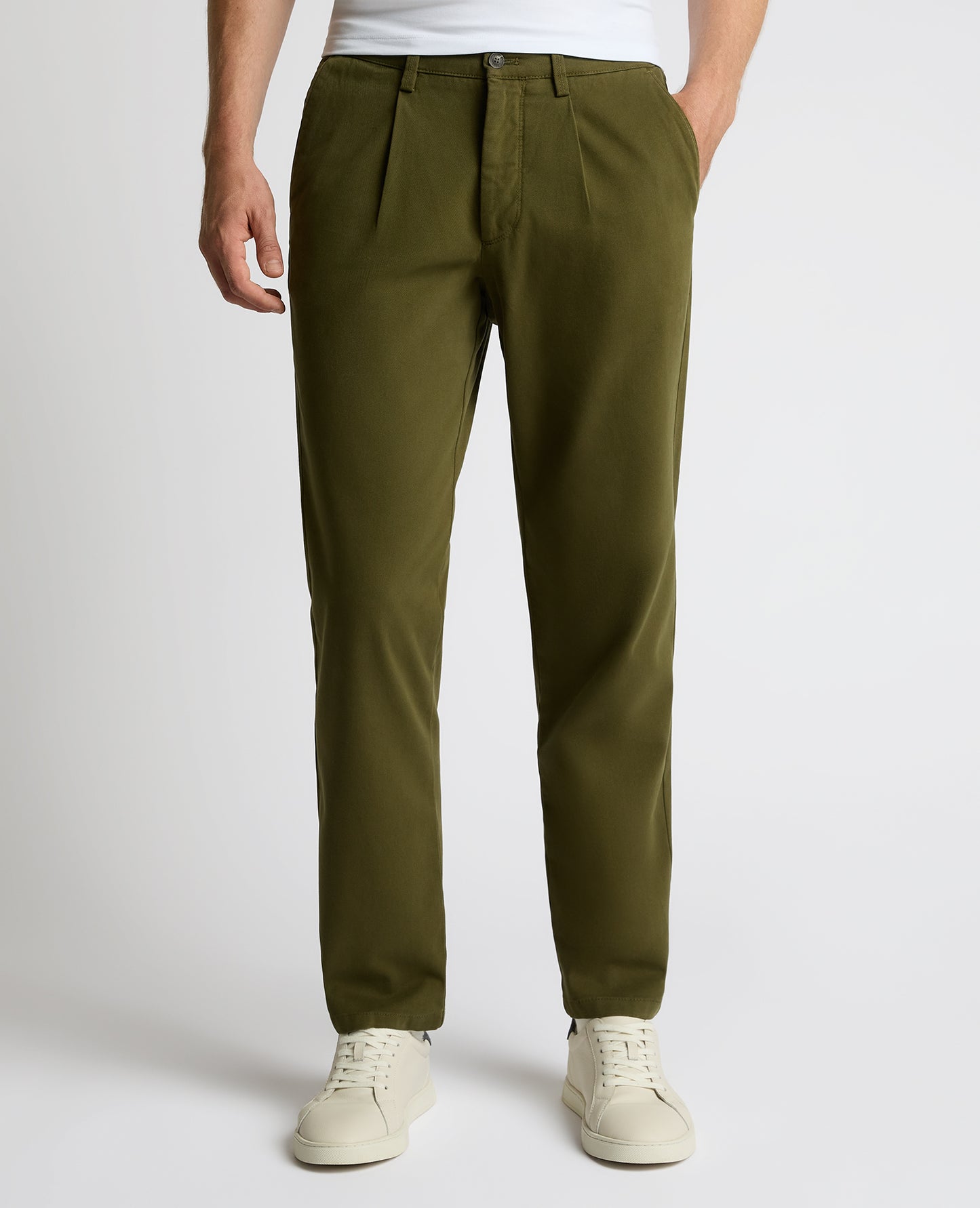 Straight Leg Cotton-Stretch Riley Chinos