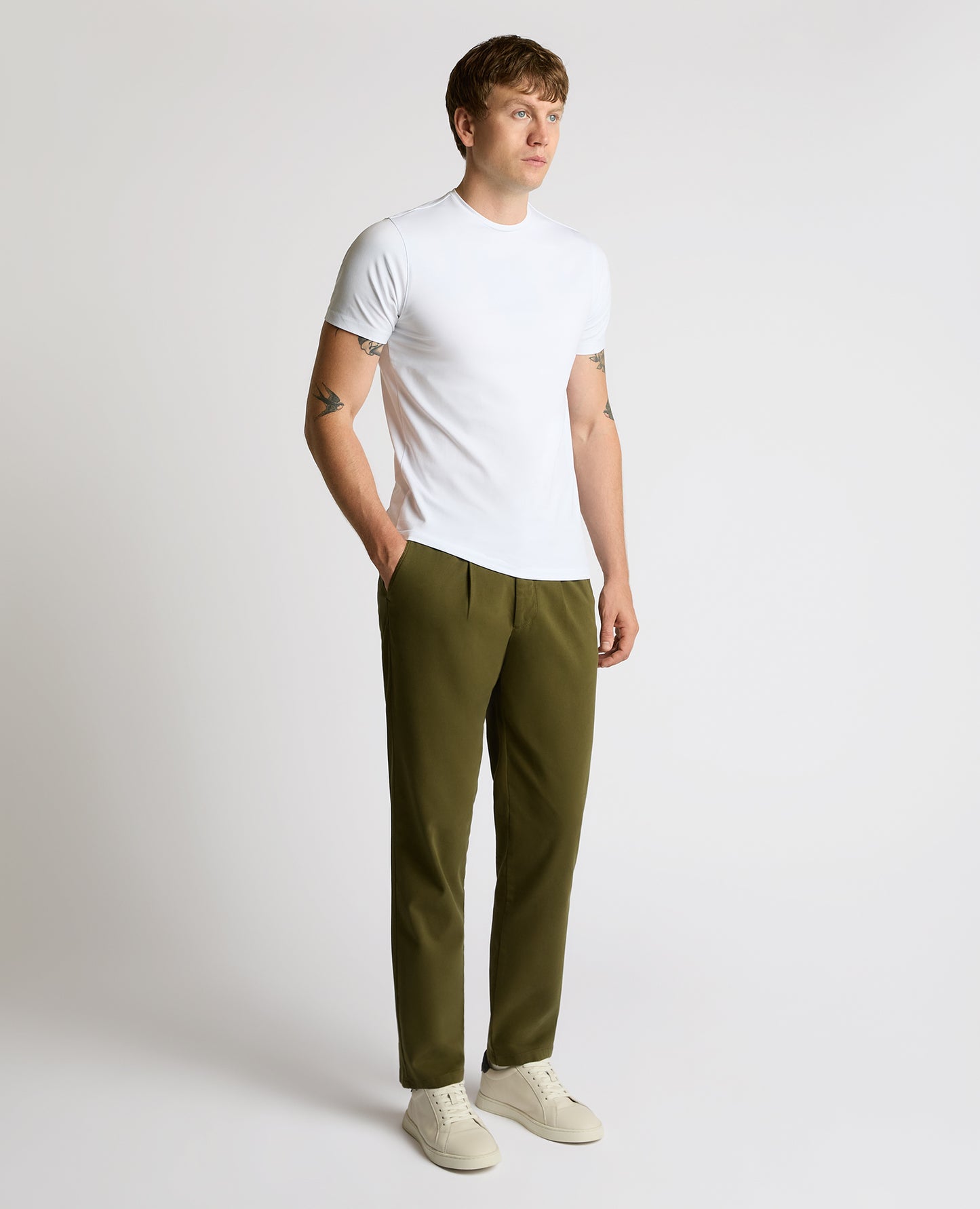Straight Leg Cotton-Stretch Riley Chinos