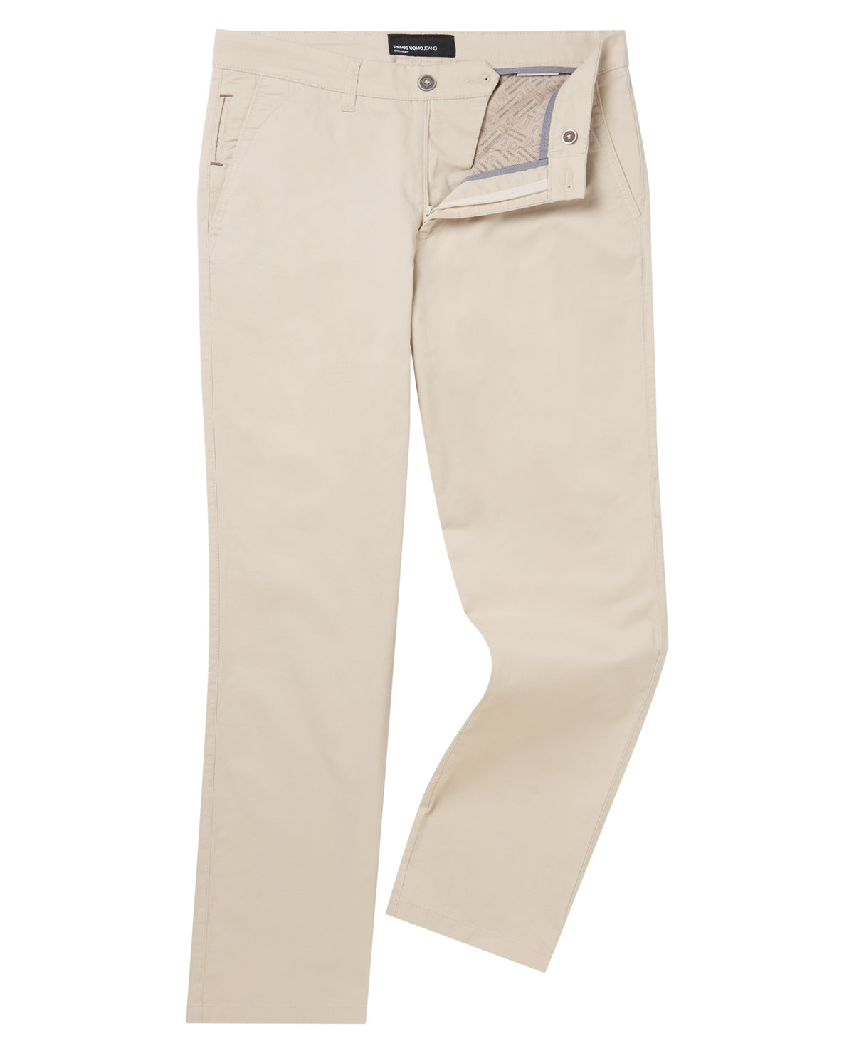 Man wearing a sand Straight Leg Cotton Stretch Chino