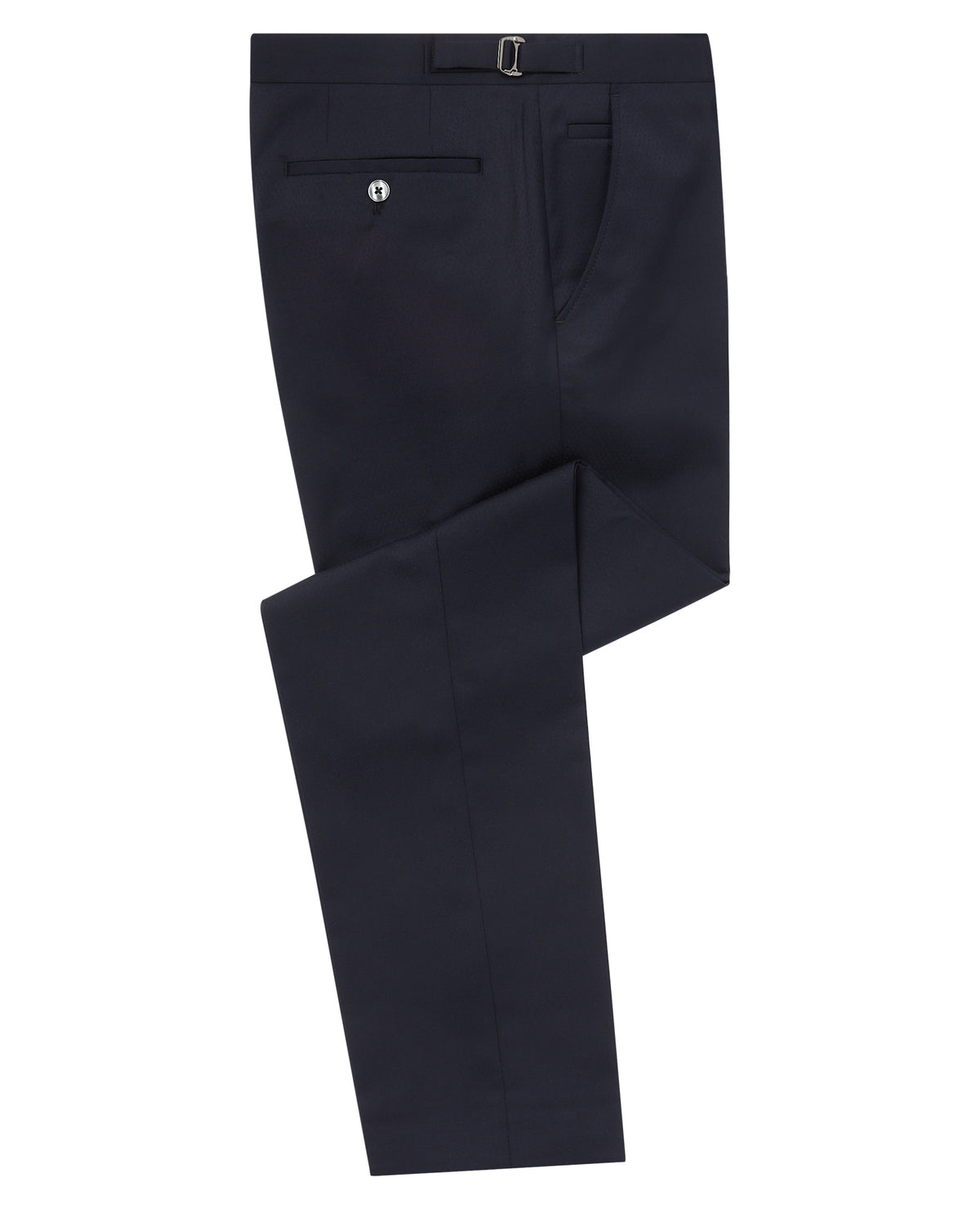 Man wearing a navy Slim Fit Wool-Rich Mix and Match Dinner Suit Trousers