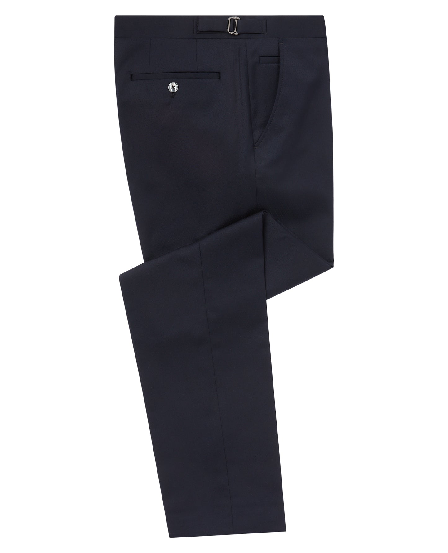 Man wearing a navy Slim Fit Wool-Rich Mix and Match Dinner Suit Trousers