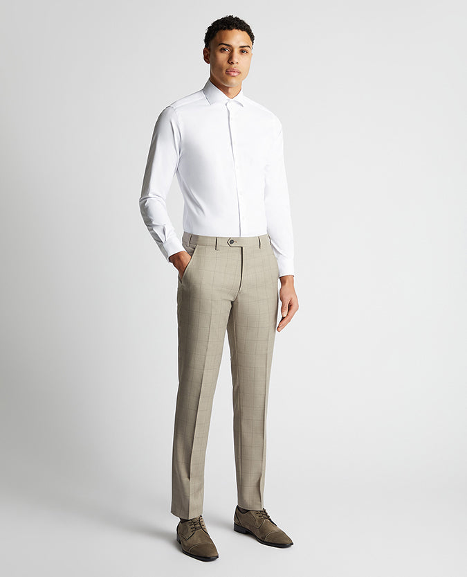 Slim leg wool rich mix and match suit trouser