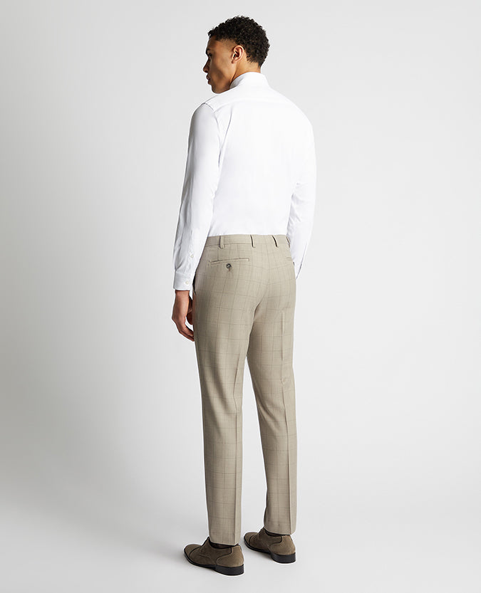 Slim leg wool rich mix and match suit trouser