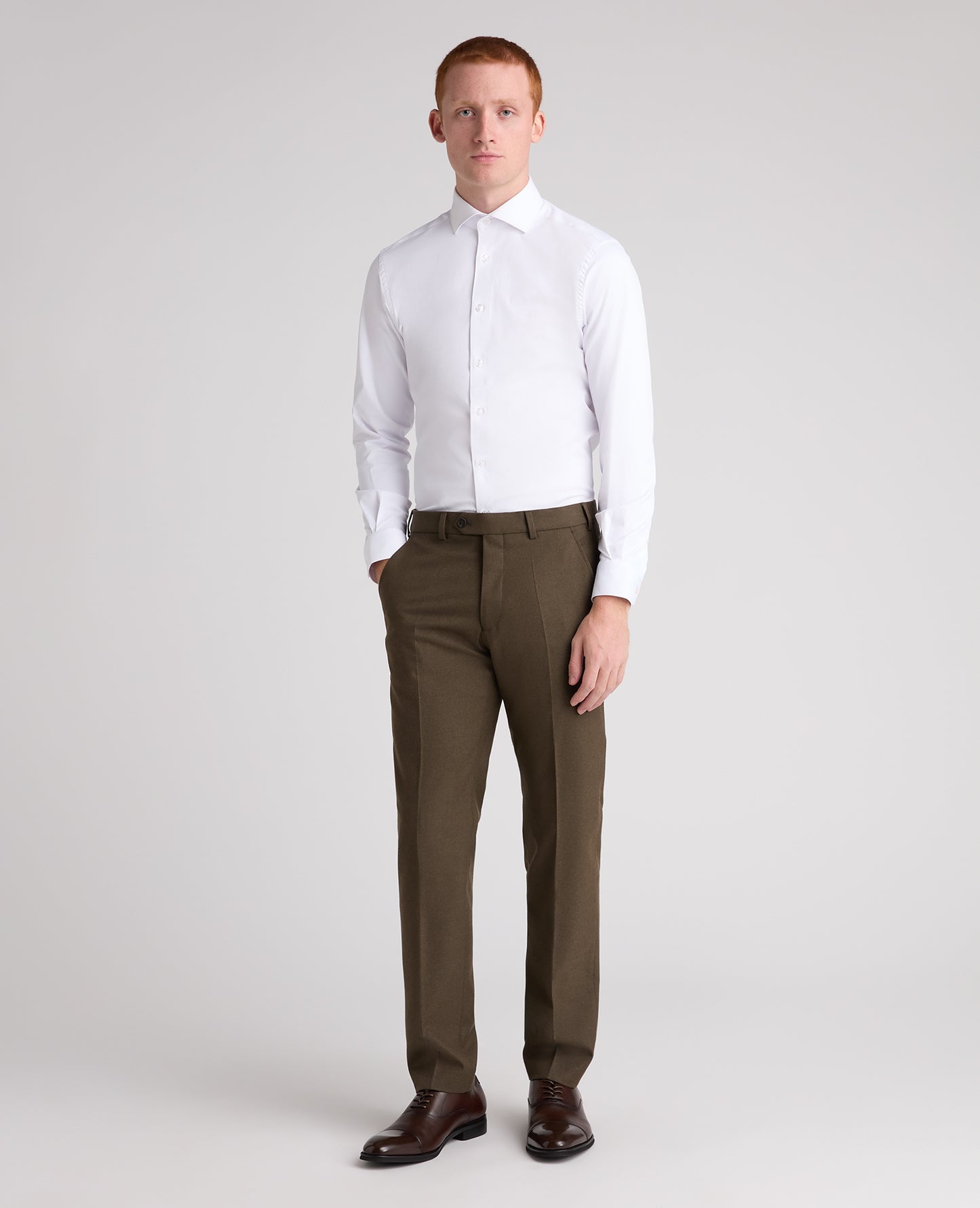 Khaki Tapered Fit Stretch Suit
