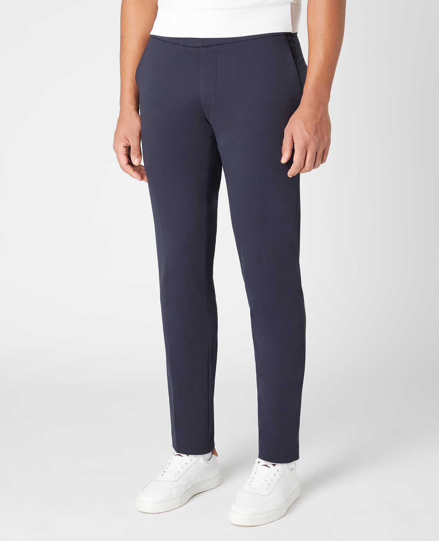 Slim Leg Cotton-Blend Stretch Trousers