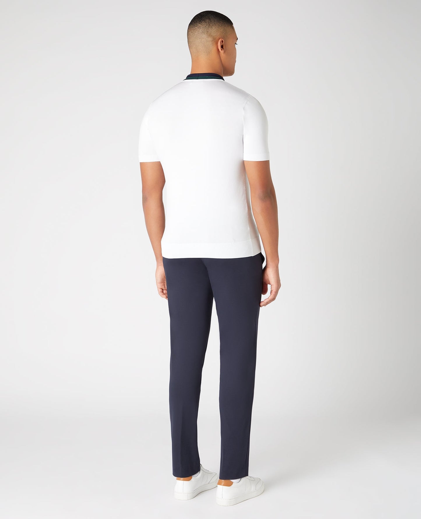 Slim Leg Cotton-Blend Stretch Trousers