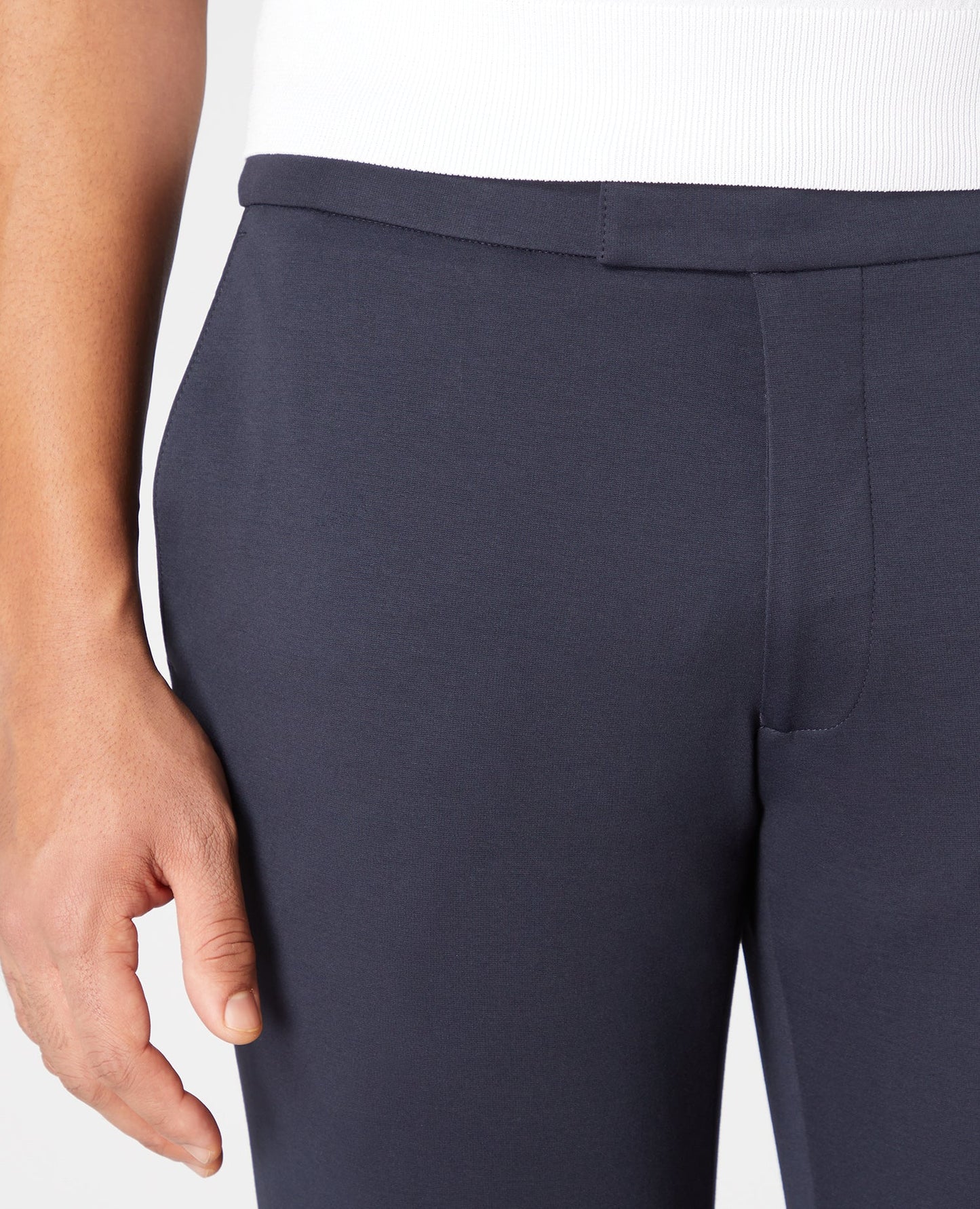 Slim Leg Cotton-Blend Stretch Trousers