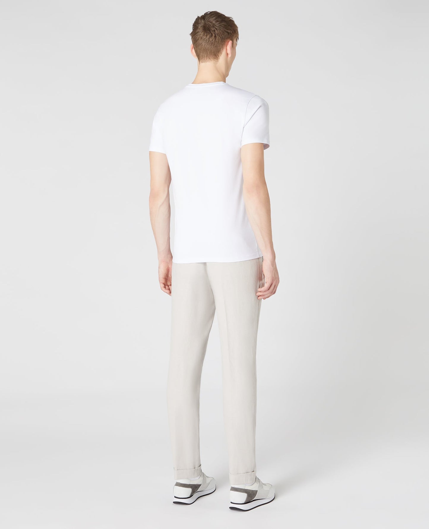 Slim Fit Linen-Blend Trousers