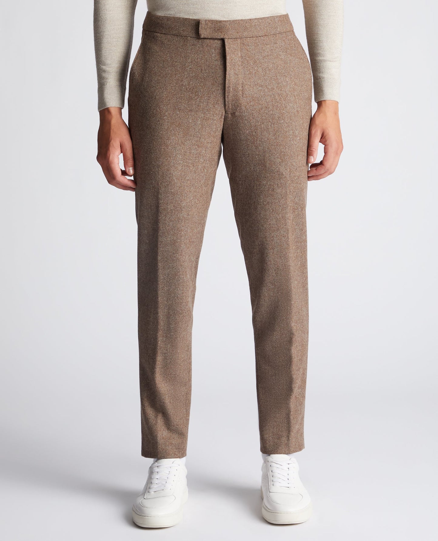 Slim Leg Wool Blend Formal Trousers