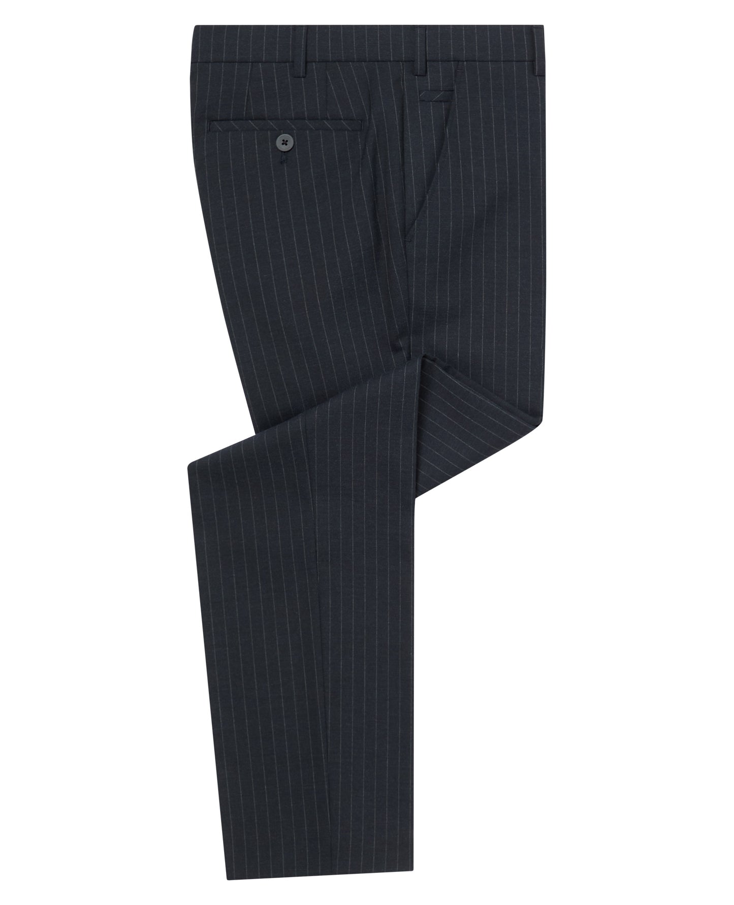 Man wearing a blue Slim Fit Check Formal Trousers