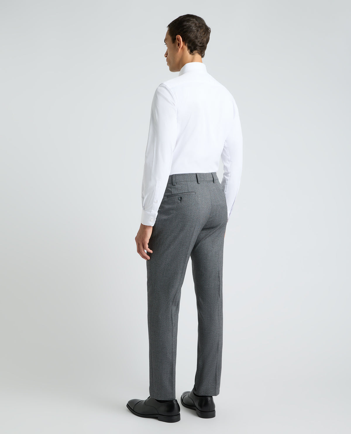 Dark Grey Slim Fit Herringbone Stretch Suit