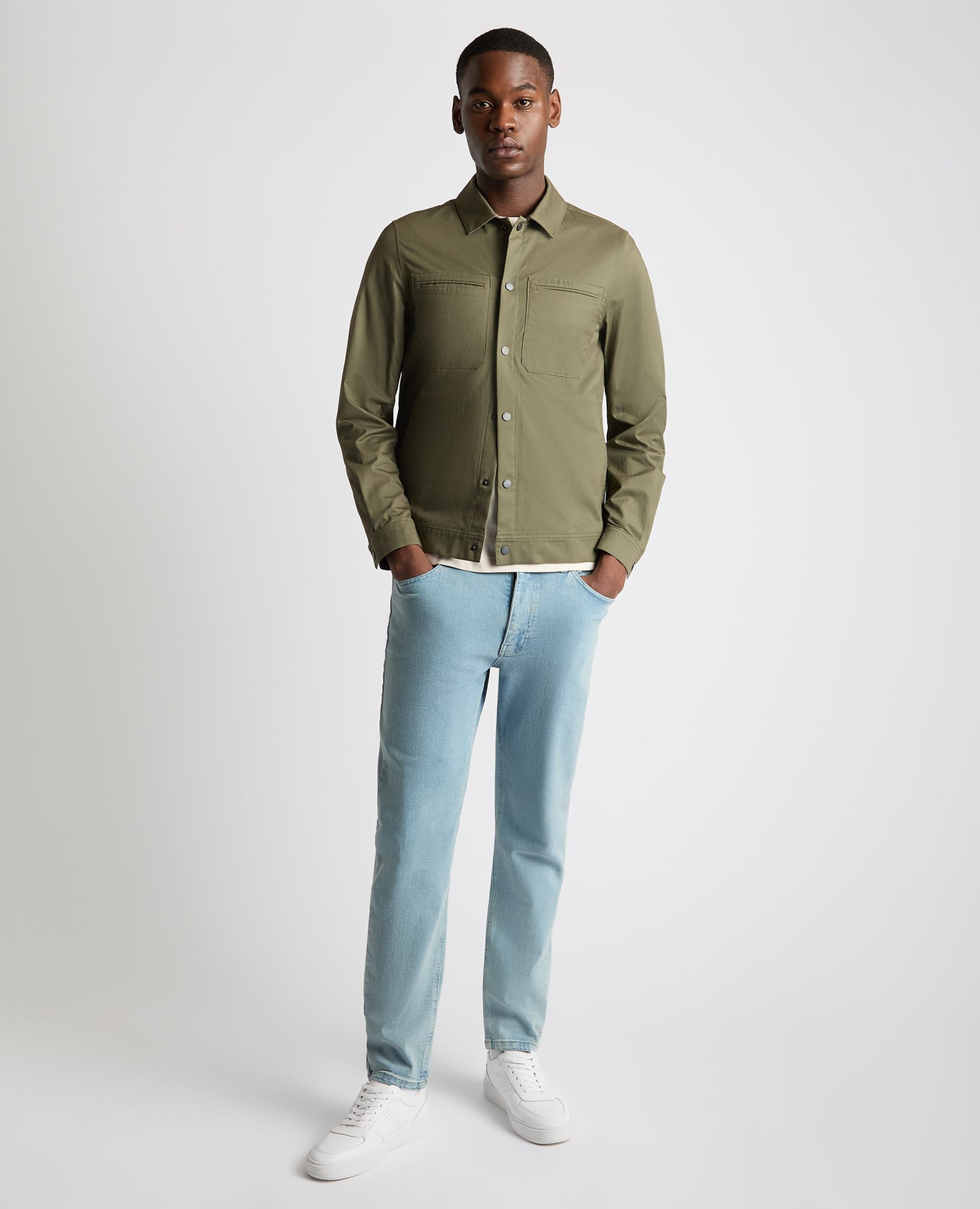 Regular Fit Cotton Twill Utility Jacket