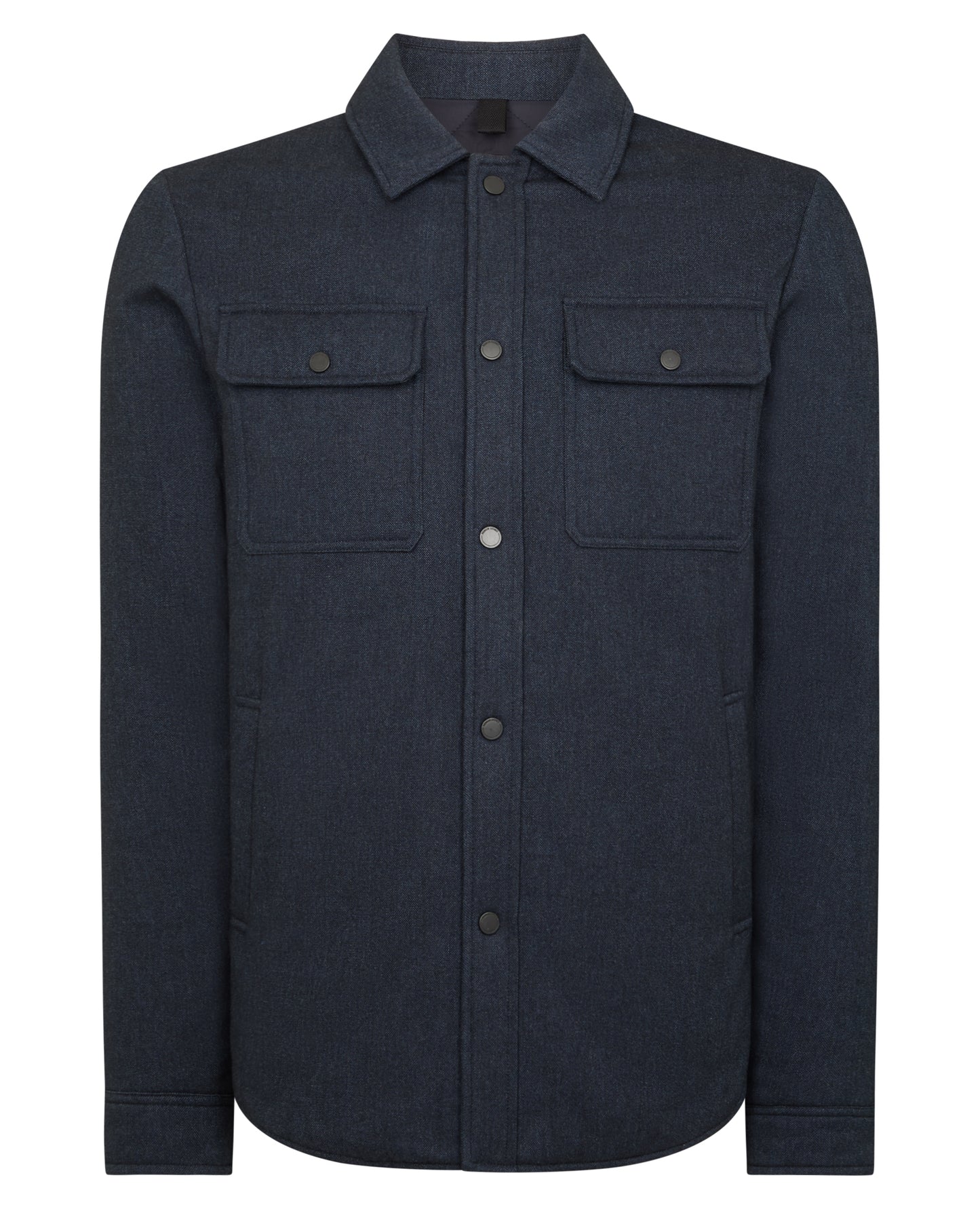 Man wearing a blue Regular Fit Quilted Overshirt