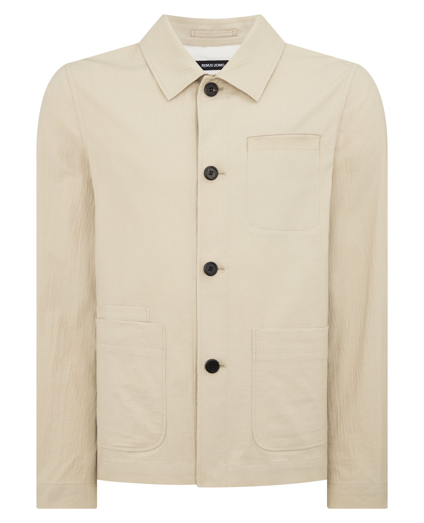 Man wearing a sand Regular Fit Chore Jacket