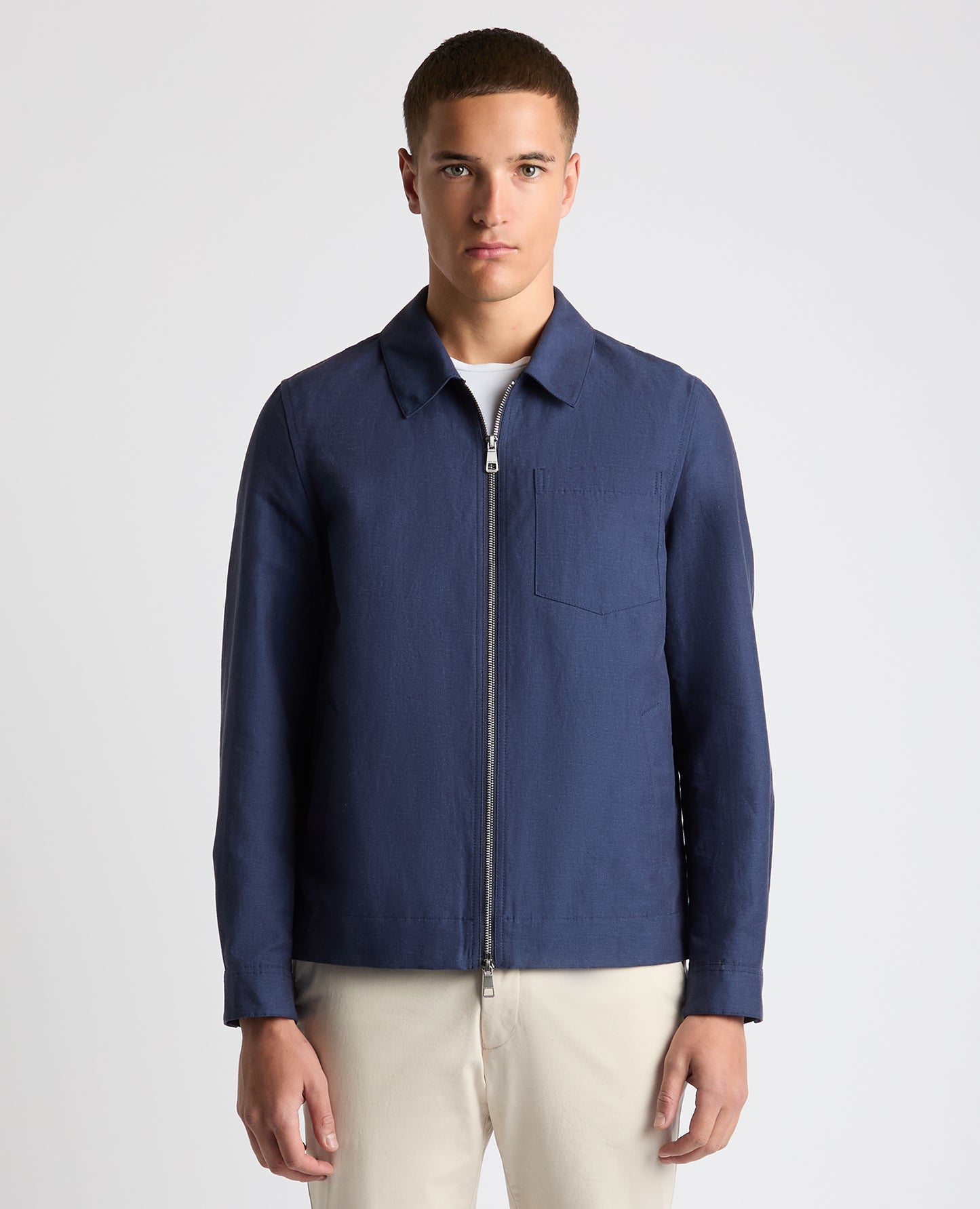 Regular Fit Two-Way Zip Shirt Jacket