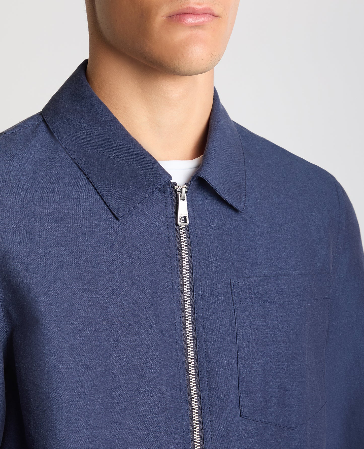 Regular Fit Two-Way Zip Shirt Jacket
